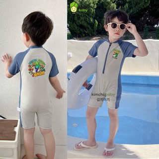 [TẶNG MŨ BƠI XỊN] Bộ Bơi Bé Trai Liền Thân Cao Cấp KAMSAMITA Họa Tiết Minecraft Đặc Biệt Hot Trend 2025 BB502