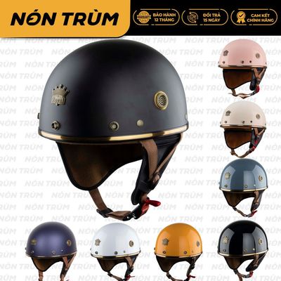 Mũ bảo hiểm nửa đầu Royal M379 chính hãng có đệm cổ dành cho nam nữ đi xe máy