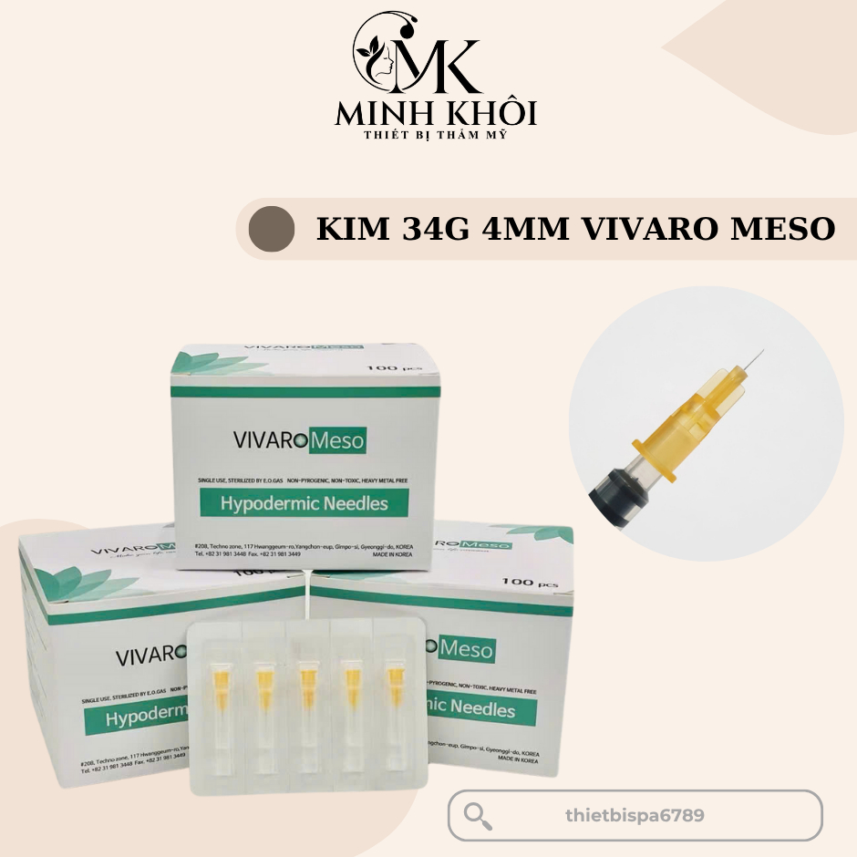 Kim 34G 4mm vivaro, kim meso 34G 4mm cao cấp hàn quốc (LẺ CÁI ) - MINHKHOI