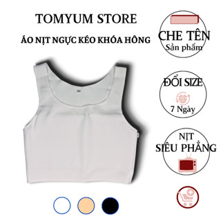 Áo nịt ngực tomboy loại khóa kéo hông - không viền chất liệu mềm độ nịt chặt co dãn tốt