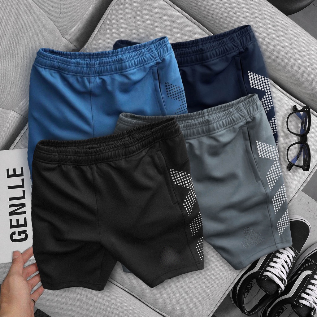 Quần đùi nam chất vải thun lạnh thể thao 2 túi khóa kéo vải dày dặn mềm mịn co dãn 4 chiều - QSTT013