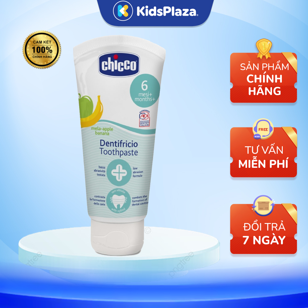 Kem đánh răng hương dâu/chuối Chicco chính hãng - KidsPlaza