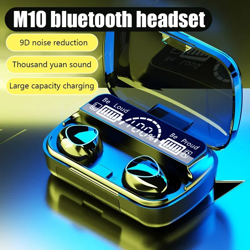 Tai nghe Bluetooth M10 TWS có micrô Tai nghe thể thao chống nước âm thanh nổi 9D