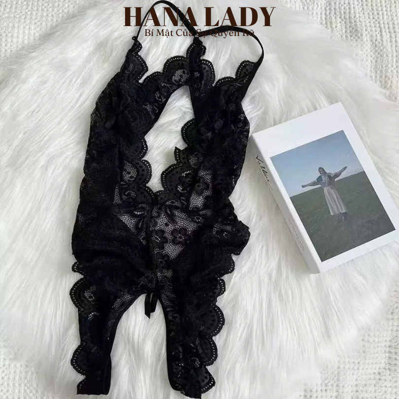 Đồ ngủ body 2 dây - Bodysuit ren hoa nổi hở lưng không đáy VN537 | BigBuy360 - bigbuy360.vn
