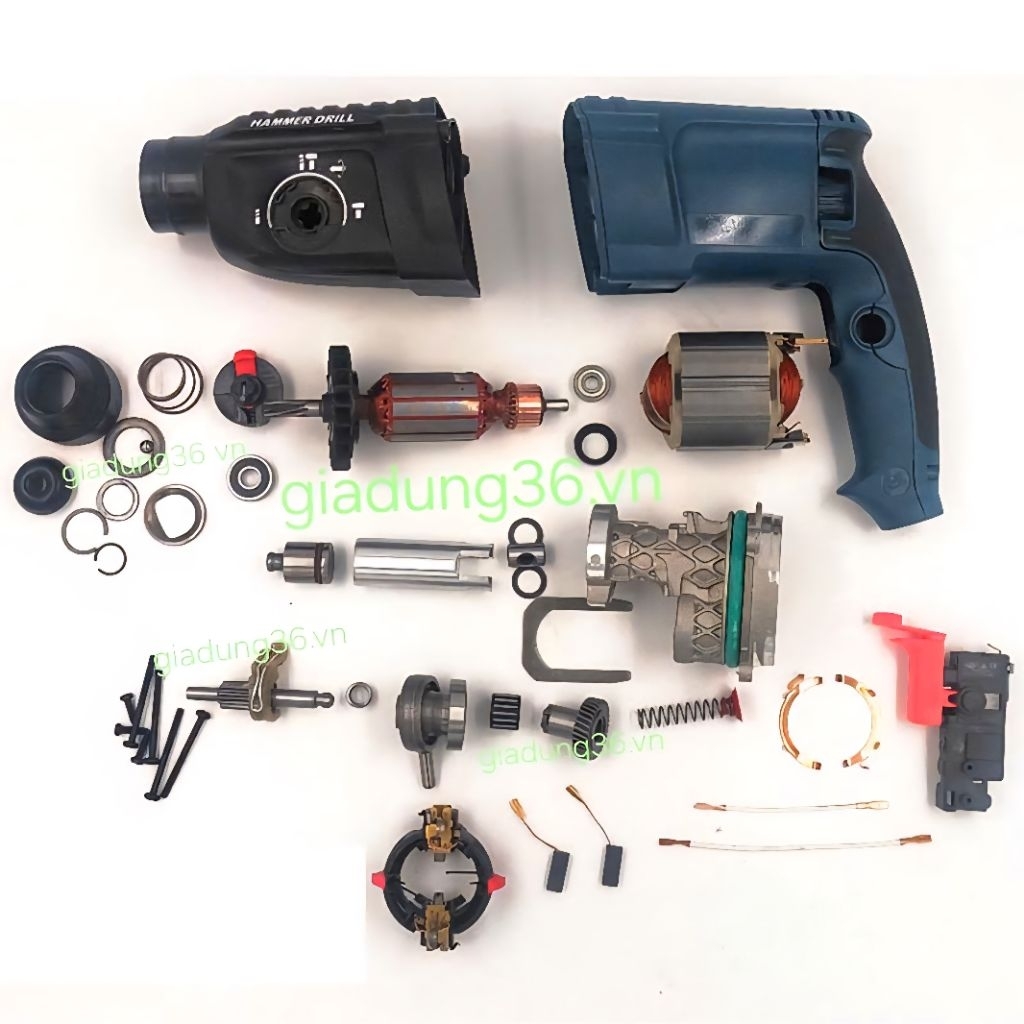 Linh kiện máy khoan bosch 2-26 . phụ tùng máy khoan bê tông bosch GBH 2-26 DRE