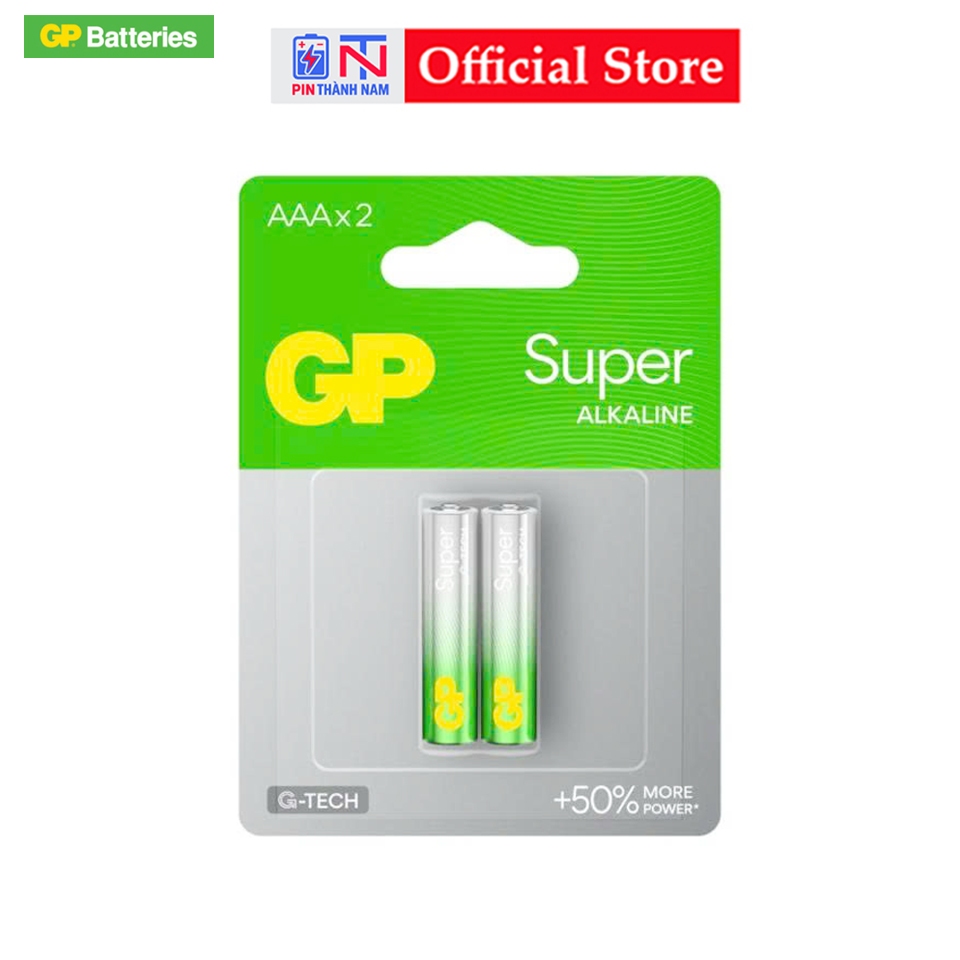 Pin AAA GP super alkaline Vỉ 2 Viên Chính Hãng