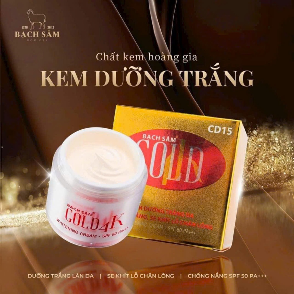 BẠCH SÂM GOLD4K TRẮNG DA CAO CẤP CD15