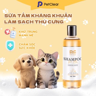 Sữa tắm Petclear kháng khuẩn,diệt ve,làm sạch,kháng khuẩn và nấm dầu gội đa tác dụng 300ml tắm trị nấm cho thú cưng