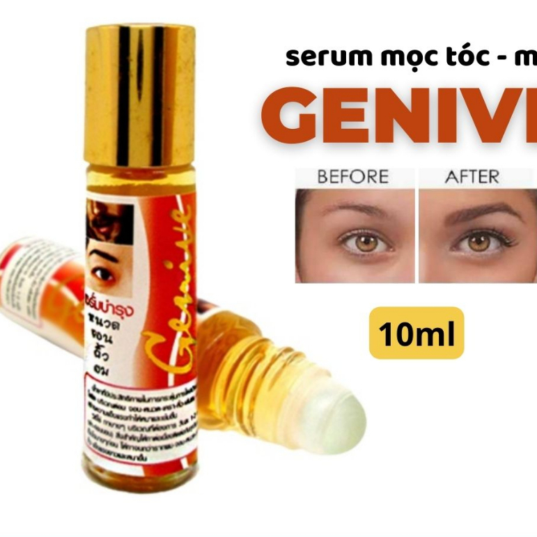erum Lăn GENIVE Kích Thích Mọc Lông, Mọc Tóc, Chân Mày, Râu, Mi Chuẩn Thái Lan 10ml