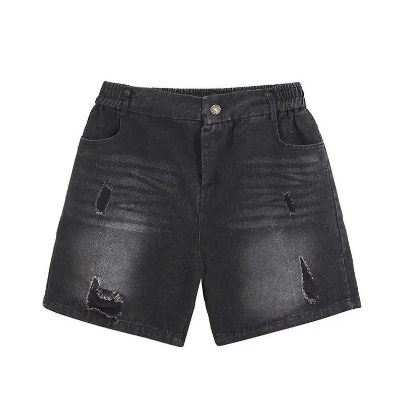 (Có Bigsize) Quần Short Jean Nam Màu WASH Xanh Đen Retro, Quần Đùi Bò Short Nam Ống Rộng Form Ngắn T