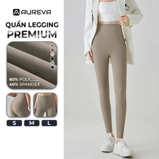 Quần tập yoga legging nữ dài  AUREVA cạp cao, quần tập gym chạy bộ nâng mông co giãn thoải mái