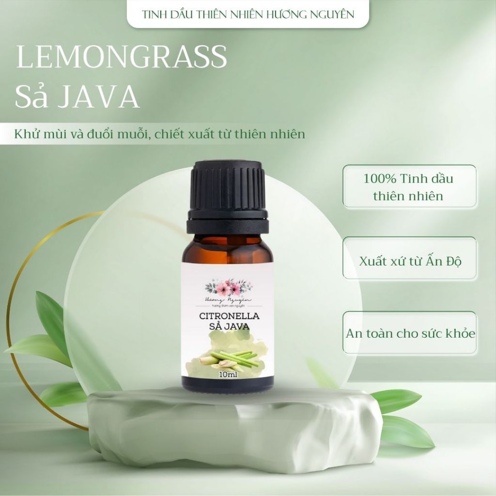 Tinh dầu sả JAVA - Citronella oili, hử mùi và đuổi muỗi, chiết xuất từ thiên nhiên