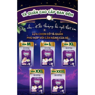 Tã quần bobby organic ban đêm chính hãng unicharm size m/l/xl/xxl/xxxl