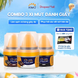 Combo 3 Xi mút đánh giày XIMO, đánh bóng đồ da, dưỡng ẩm bổ sung màu, tạo độ bóng cho da