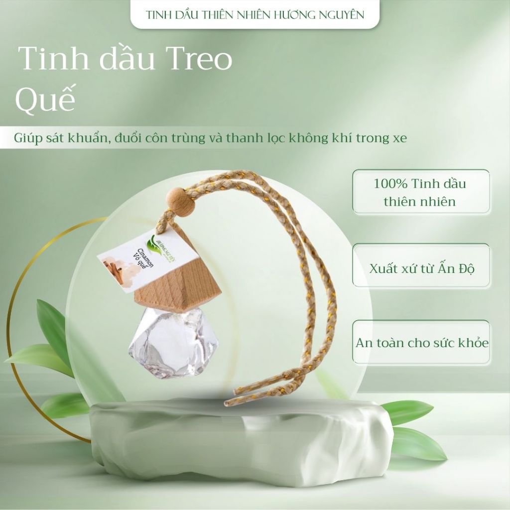 Tinh Dầu Treo - Tinh Dầu Quế, chiết xuất tự nhiên, an toàn, hương thơm dễ chịu, nhỏ gọn