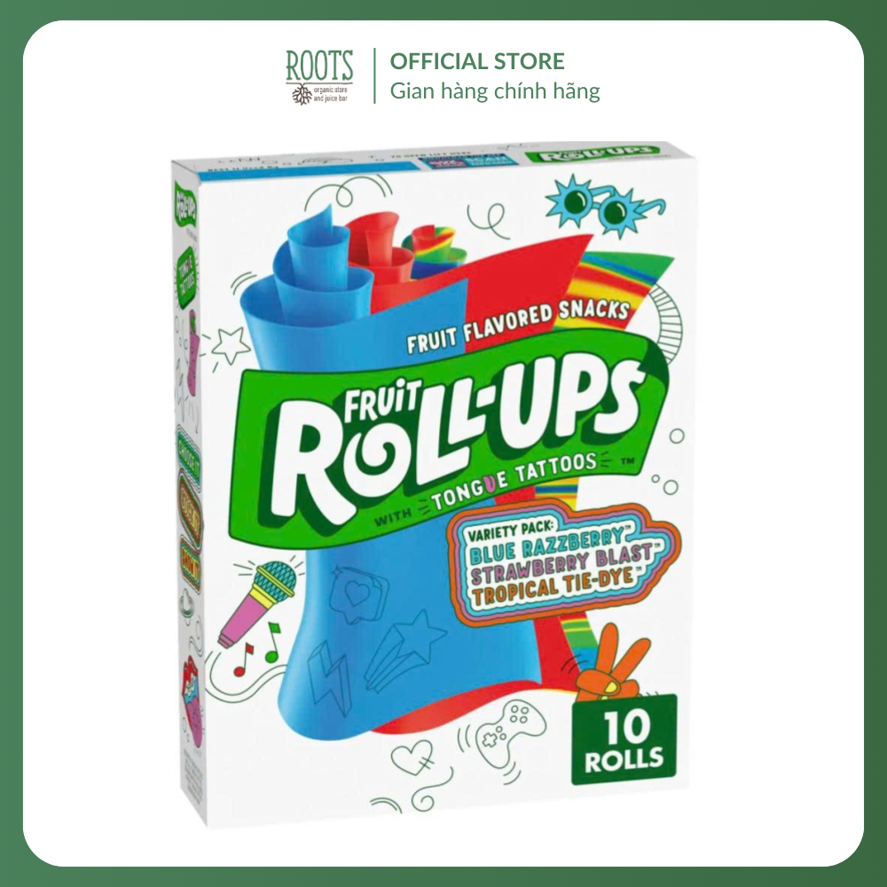 (Ship hỏa tốc) GENERAL MILLS - Kẹo Trái Cây Cuộn Nhiều Vị, Fruit Roll-Ups with Tounge Tattoos, Varie