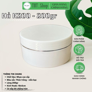 [Giá sỉ + freeship] Combo 20 hủ đựng kem cao cấp 200gr (k200) - có nắp lót chống tràn