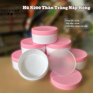 [Giá sỉ + freeship] Combo 20 hủ đựng kem cao cấp 200gr (k200) - có nắp lót chống tràn