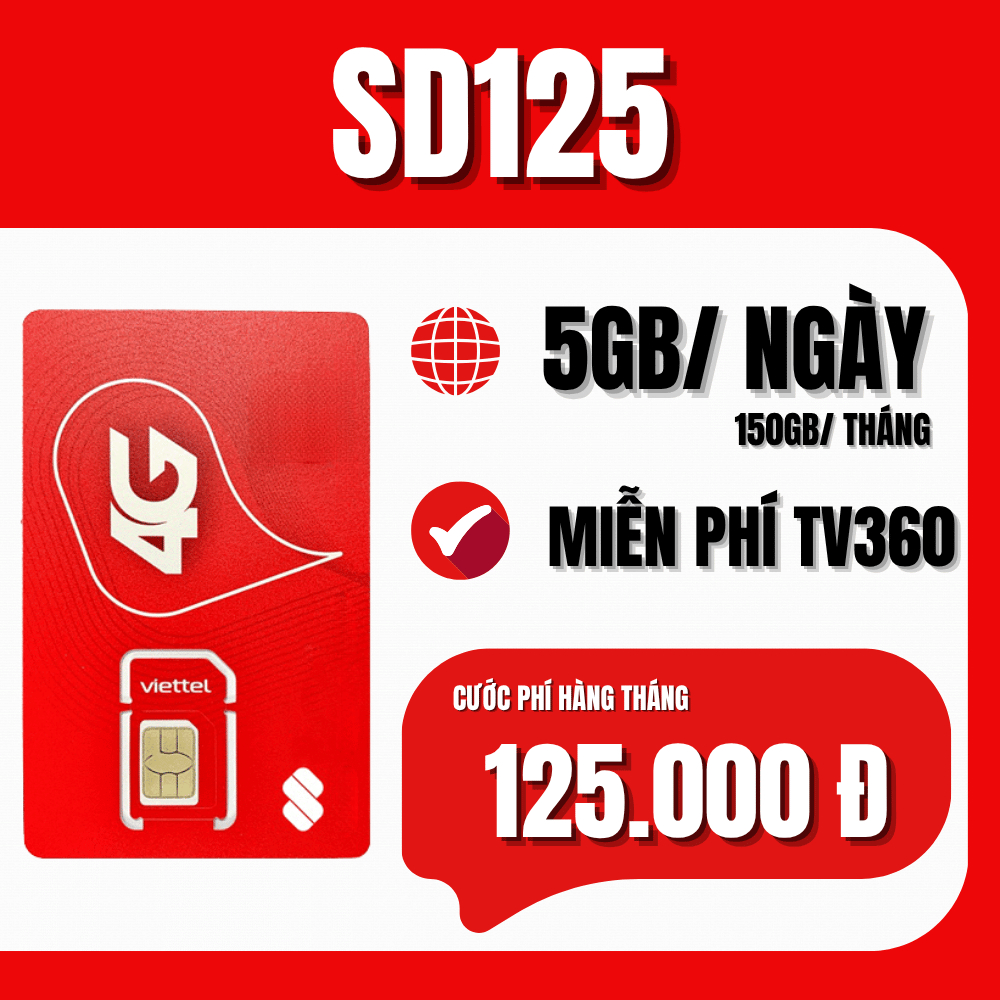 { SALE RẺ } Sim Data Viettel M2m Tặng Gói Cước Khủng 1 Tỷ Gb Xem YTB Không Giới Hạn - SD200 SD125C S