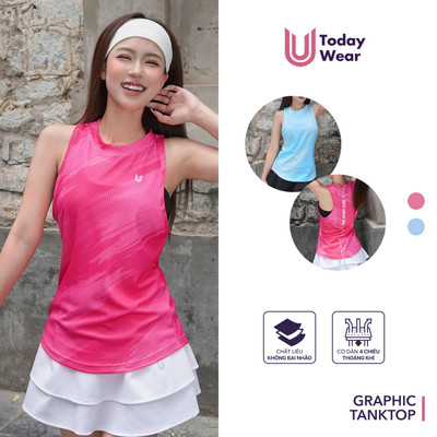 [Xả Hàng Giá Sốc] Áo ba lỗ nữ Graphic Tanktop áo chạy gym yoga thể thao dáng rộng thấm hút thoải mái Today U Wear