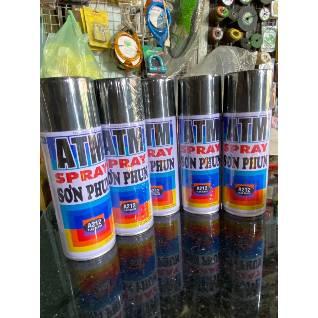 (Chính Hãng) Sơn Xịt Đen Mờ ATM A212 400ml