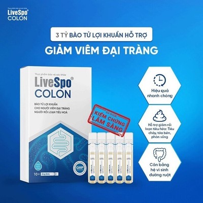 Men vi sinh chứa Bào tử lợi khuẩn dùg cho Viêm Đại Tràng, Tiêu chảy, Táo bón - LiveSpo Colon(10 ống)