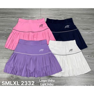 Váy Pickleball, Golf, Cầu Lông, Tennis Mal-bon Dáng Xếp Ly Nhỏ Vải Thun Xuất Dư Siêu Đẹp Logo Thêu - VMB05