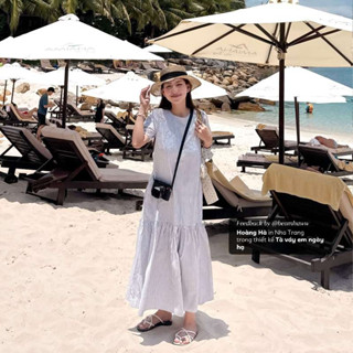 Váy suông dài rộng, tay lỡ đuôi cá TÀ VÁY EM NGÀY HẠ DRESS (+15% phí sàn) (T-Ju thiết kế)