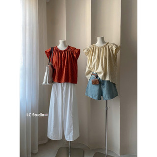 Áo lụa chấm bi