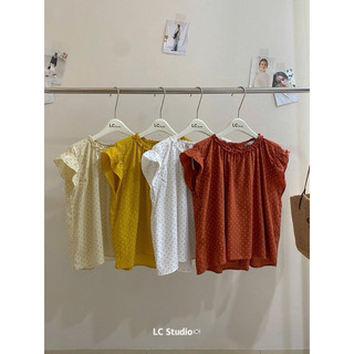 Áo lụa chấm bi
