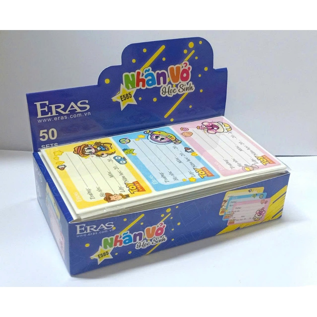 [Eras VN] NHÃN VỞ HỌC SINH BÉ E585 (1 tập = 15 cái)