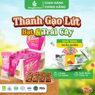  Thanh năng lượng gạo lứt ngũ cốc Hạt và Trái cây Top Energy Bar Nonglamfood hộp 272g Ăn kiêng 