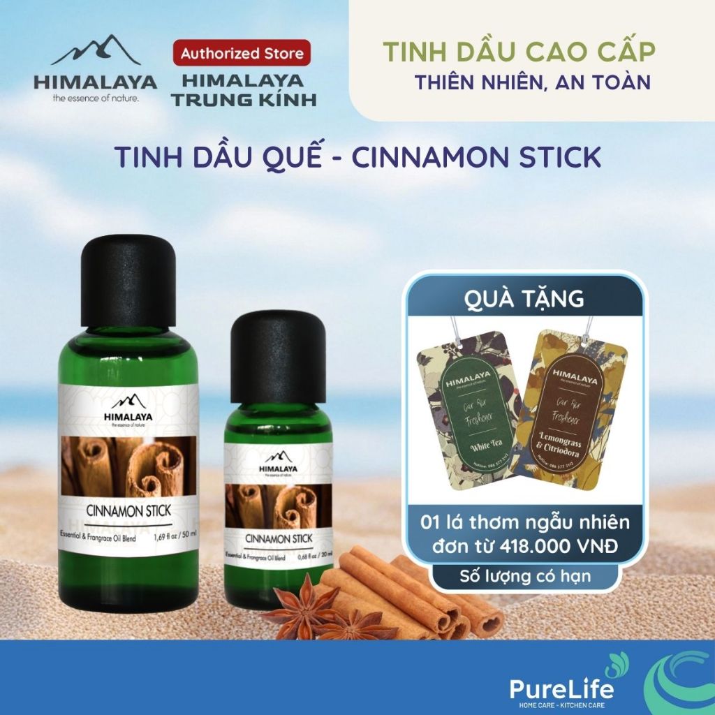 Tinh dầu Himalaya Cinnamon Stick chính hãng 20ml tinh dầu xông tạo không gian ấm cúng hương thơm dễ 