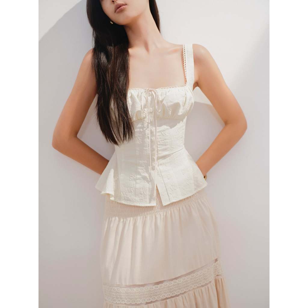 Áo kiểu 2 dây OLV croptop đi biển Gwyneth Top 2 màu | BigBuy360 - bigbuy360.vn