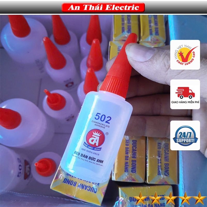 Keo 502 keo dán đa năng siêu dính con voi chai lớn và nhỏ K502-PH