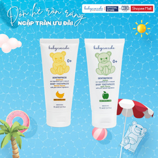 Combo 2 Kem Đánh Răng cho Bé Babycoccole trẻ em nuốt được 75ml