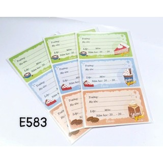 [Eras VN] NHÃN VỞ BÉ E583 (1 túi = 15 cái)