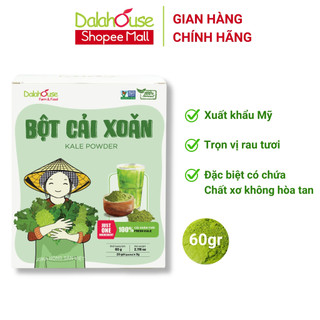  Bột cải xoăn kale sấy lạnh nguyên chất Dalahouse 60gr đạt tiêu chuẩn Châu Âu 