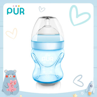 Bình sữa cổ rộng Pur Advanced Plus 150ml, có sẵn 1 núm size S (0-3th) trong bình
