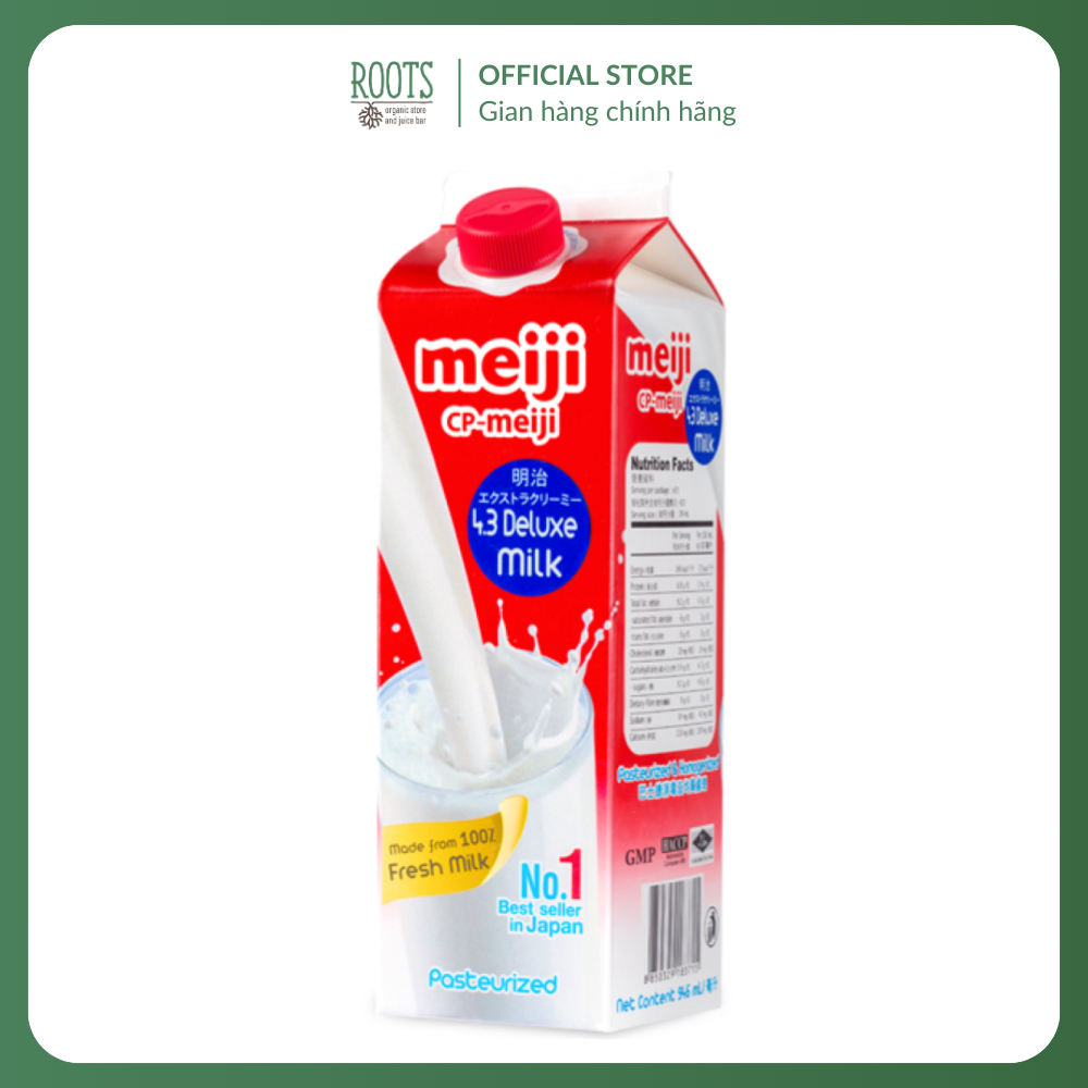 (Ship hỏa tốc) MEIJI - Sữa Tươi Thanh Trùng Cao Cấp, 4.3 Deluxe Milk, Pasteurized Fresh Milk (946ml)