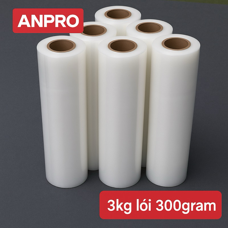 Màng PE quấn hàng 3kg   – Màng chít bọc hàng pallet siêu dai, siêu dính –PE stretch film-塑料PE缠绕膜 / 包装用PE缠绕膜