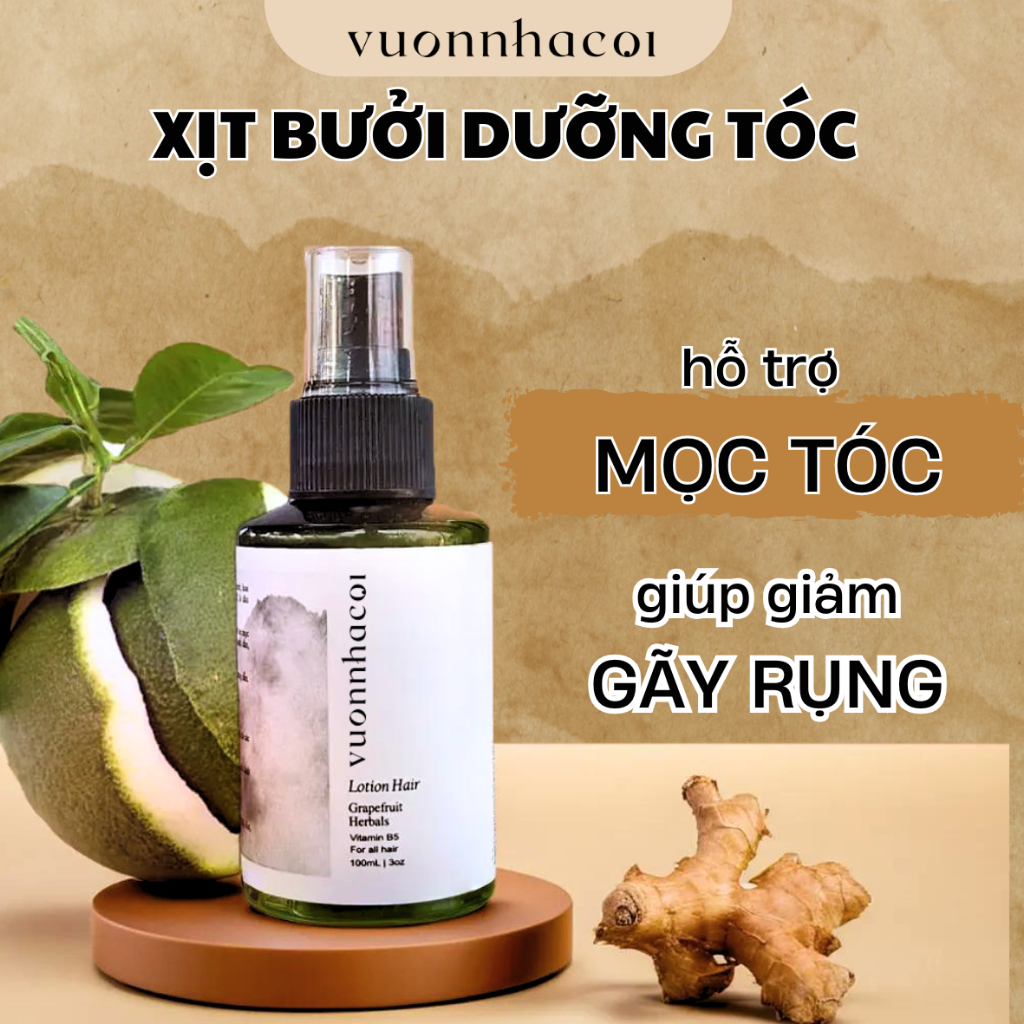 Xịt bưởi dưỡng mọc tóc VƯỜN NHÀ CỘI hỗ trợ mọc tóc giúp giảm rụng phục hồi hư tổn
