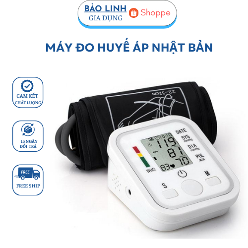 Máy Đo Huyết Áp Tại Nhà,Đo Nhịp Tim Điện Tử Bắp Tay,Chuẩn Xác[Giọng Nói Tiếng Việt ]