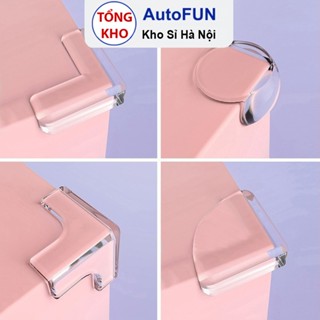 Combo 6 Miếng Silicon Bọc Cạnh Bàn - Bịt Che Góc Nhọn Trong Suốt- Tránh Va Đập Cho Bé