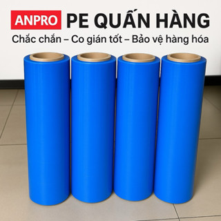  Màng  PE Quấn Hàng Màu Xanh Dẻo Dai Bám Dính Tốt nặng 2,4kg khổ 50cm | Quấn Palet Bọc Hàng Quấn Bụng Giảm Mỡ 