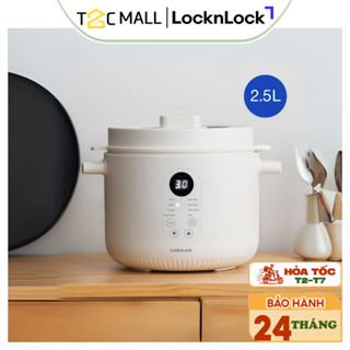 Nồi Nấu Chậm LocknLock 2.5L Đa Năng, Nấu Cháo Chậm Cho Bé, Chưng Yến, Hầm, Hấp EJP164IVY T2C Mall