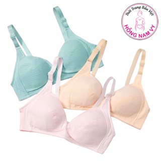 Áo ngực bầu cho bé bú không gọng không đệm mút cotton đẹp