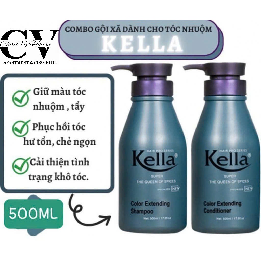 Dầu Gội + Dầu Xả Kella Dành Cho Tóc Màu 500ml