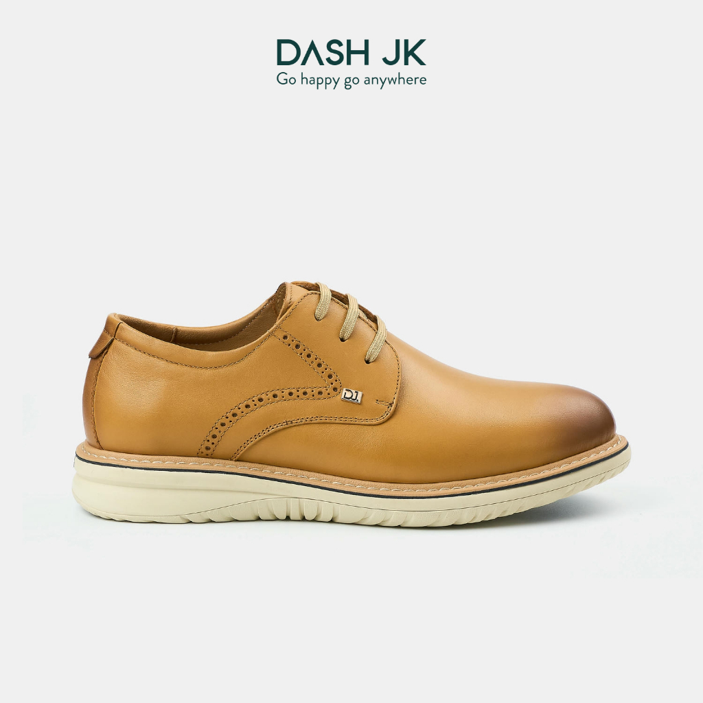 Giày da nam da thật Cao Cấp DASH JK Sneaker DYNAMIC đế Eva Năng động, Lịch thiệp - Vàng Bò (2025)