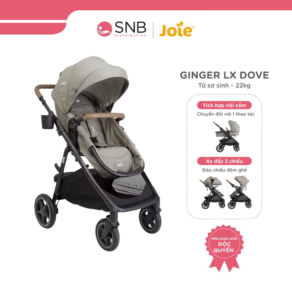 Xe đẩy trẻ em Joie Ginger LX Dove